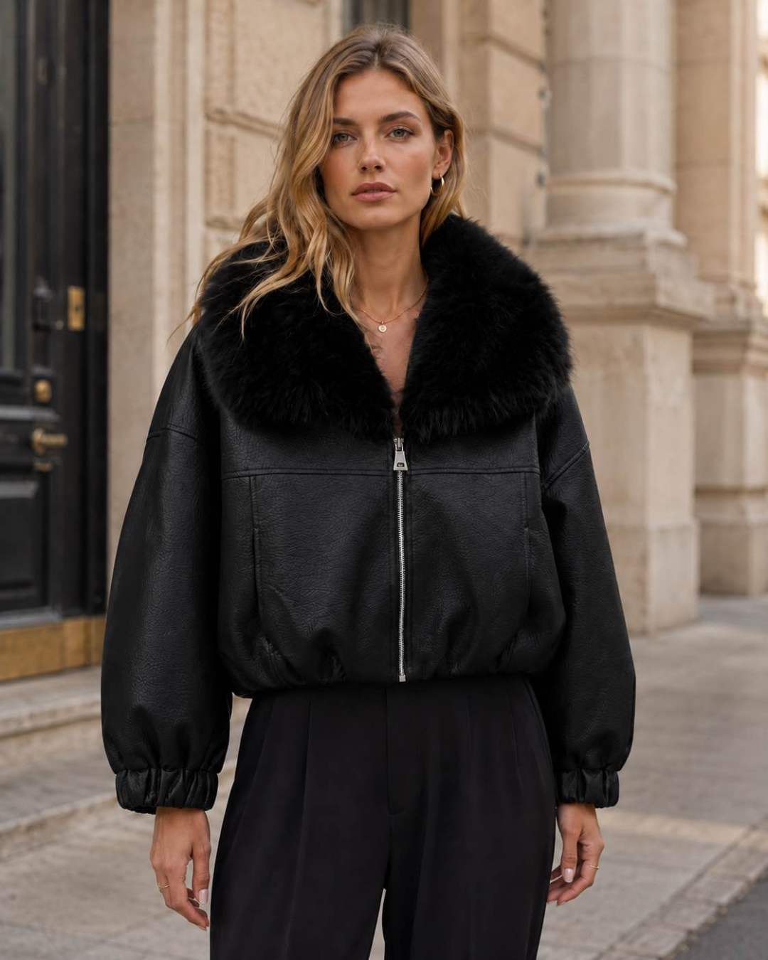 Oversize bunda s golierom