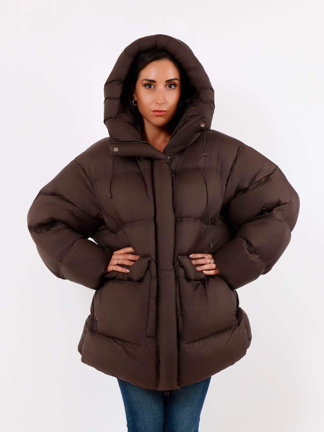 Oversized kabát s kapucňou