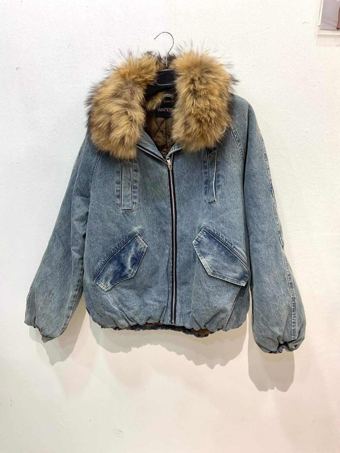 Oversize bomber bunda s kožušinkou