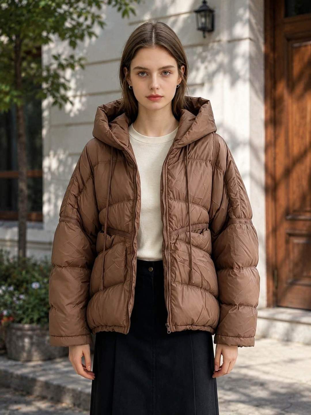 Oversize bunda s kapucňou