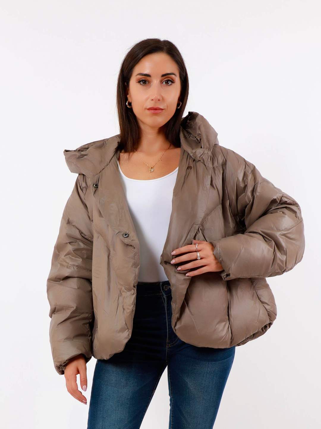 Oversize bunda s kapucňou