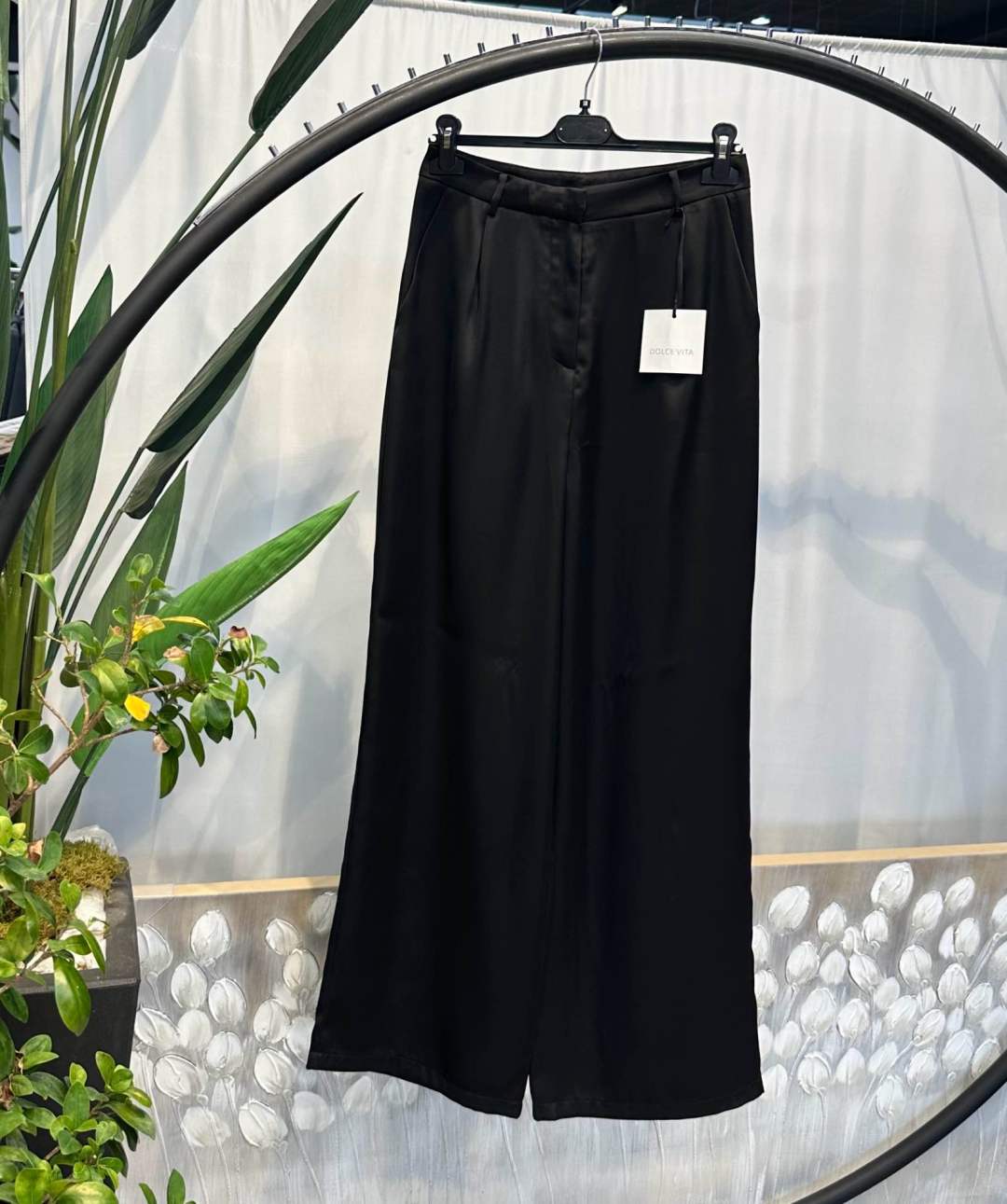 Nohavice Wide Leg s vysokým pásom