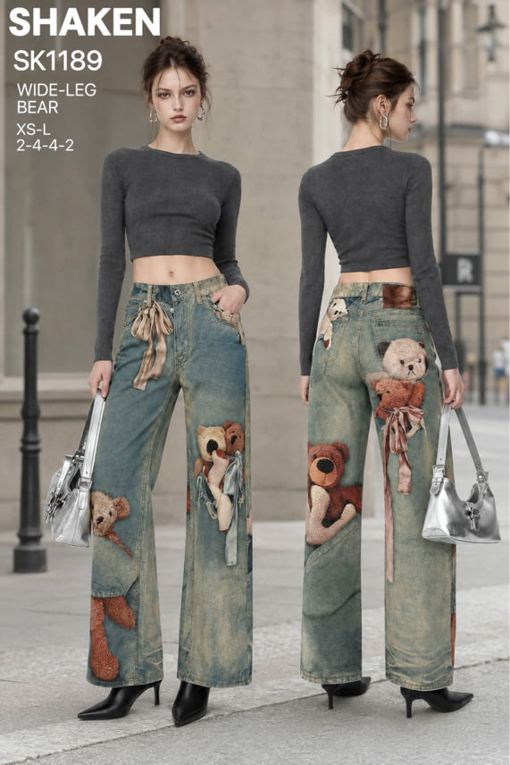 Džínsové nohavice wide leg