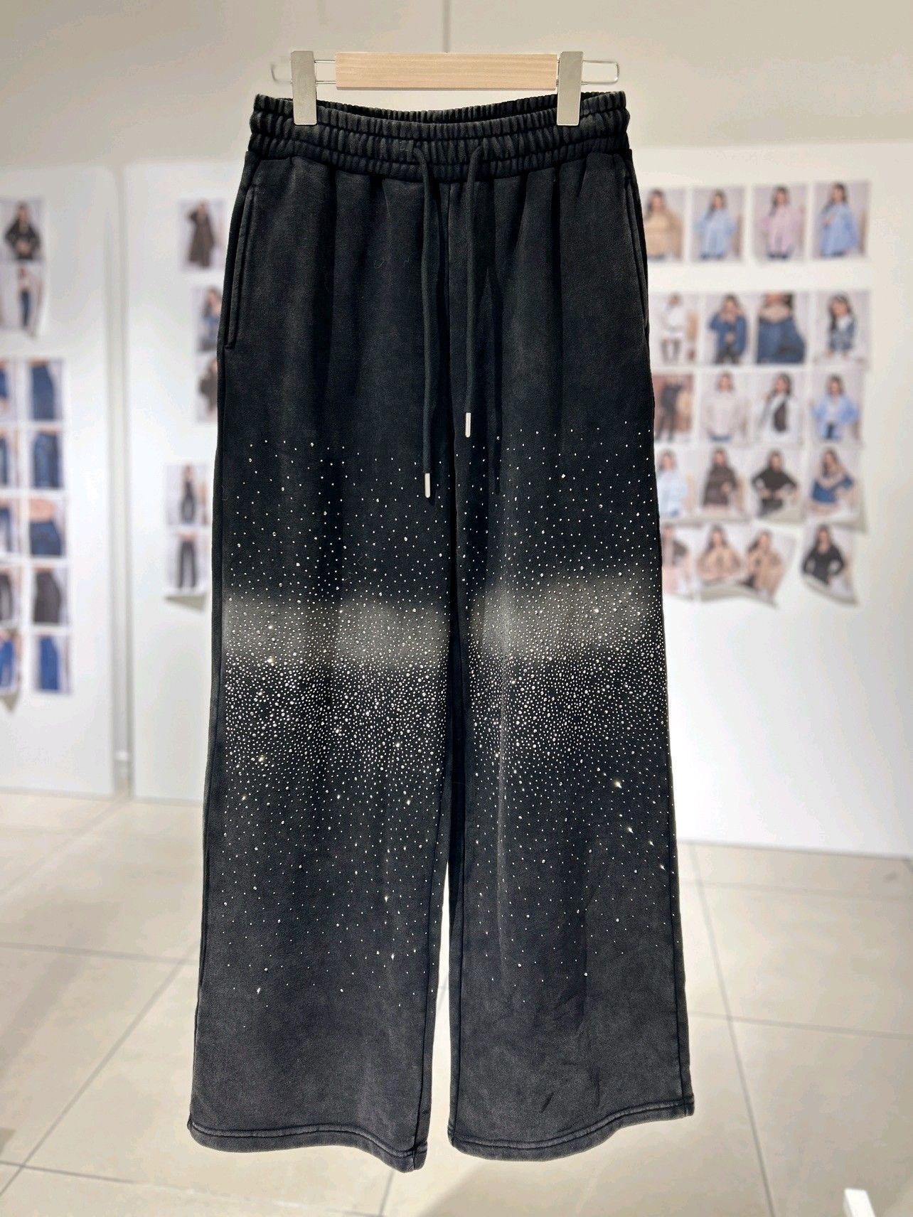 Nohavice Wide Leg s šnúrkou