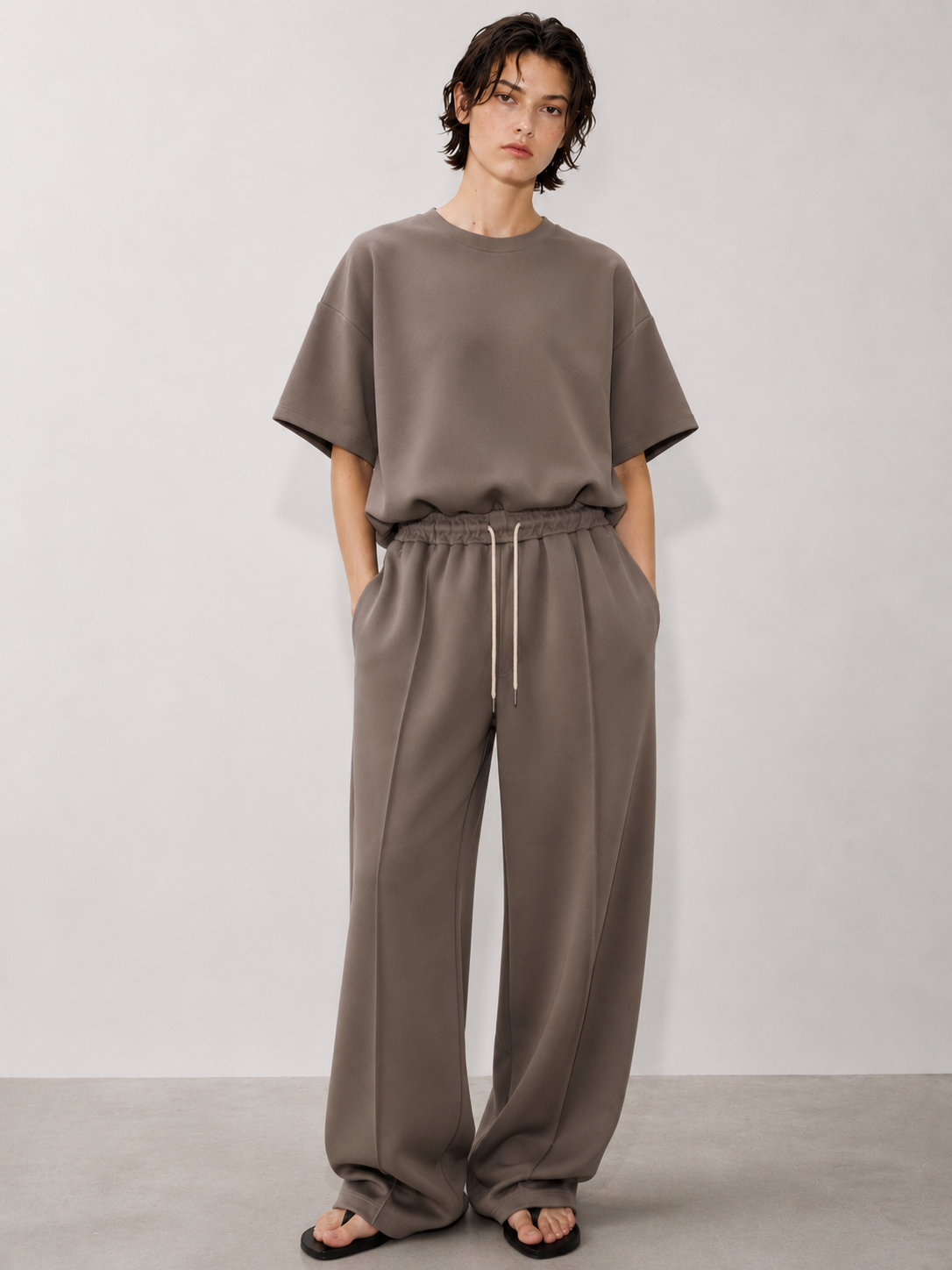 Voľný krátky top — set