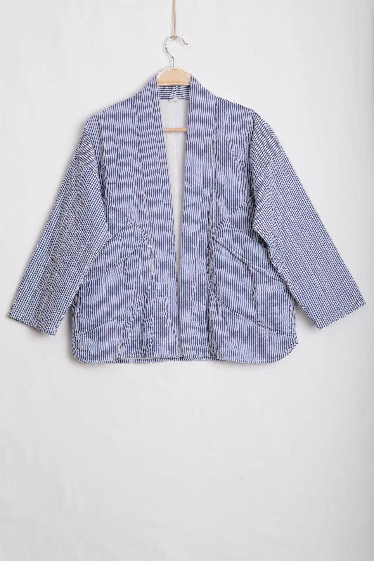 Pruhovaná voľná kimono bunda