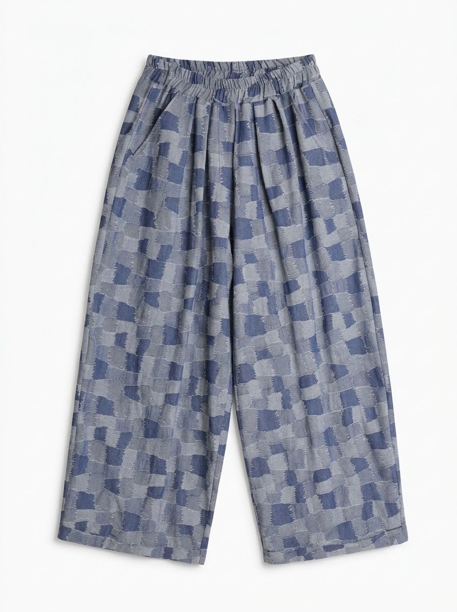 Nohavice Wide Leg s Elastickým Pásom