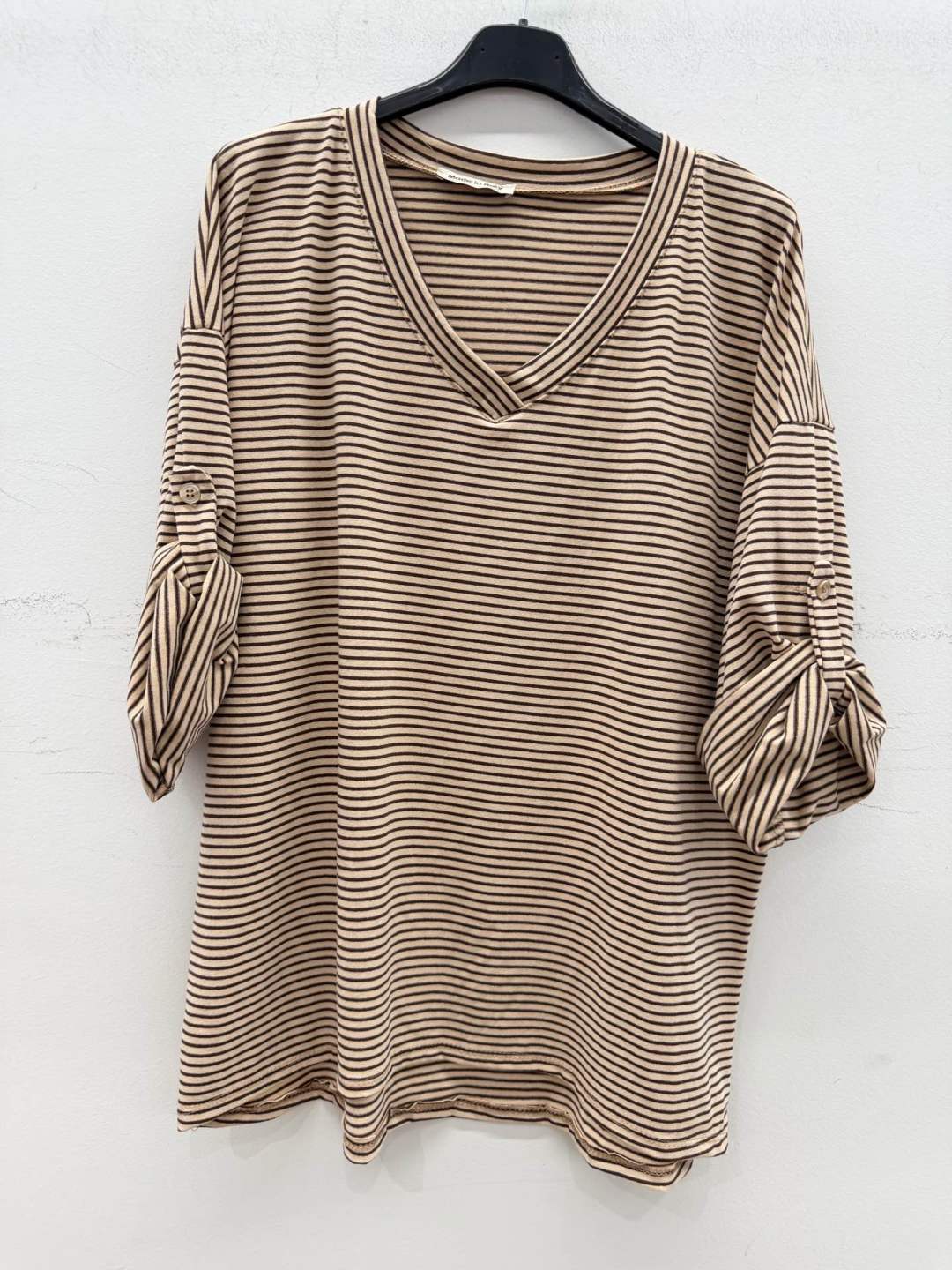 Oversized top s pruhmi