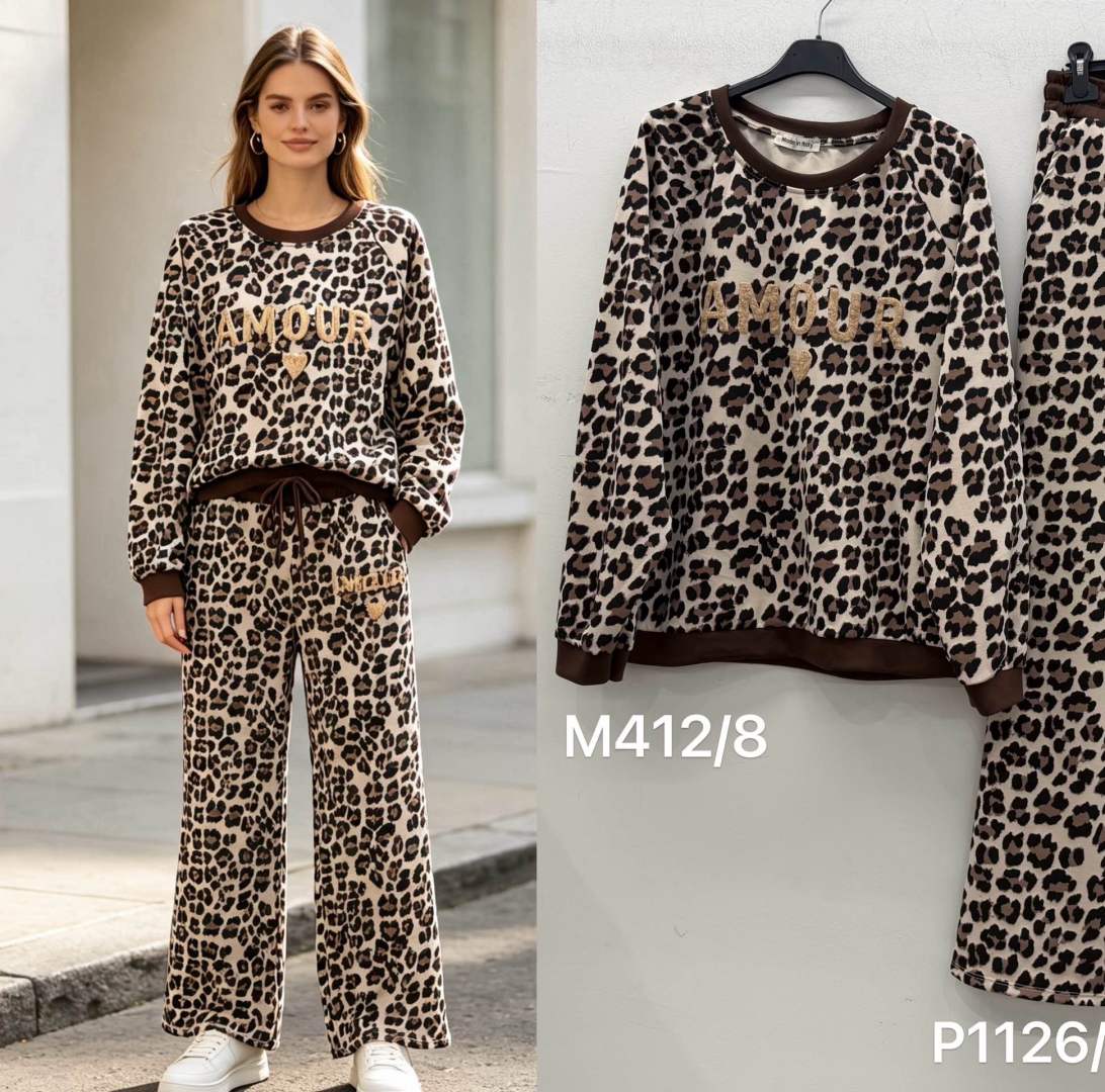 Mikina Regular s leopardím vzorom