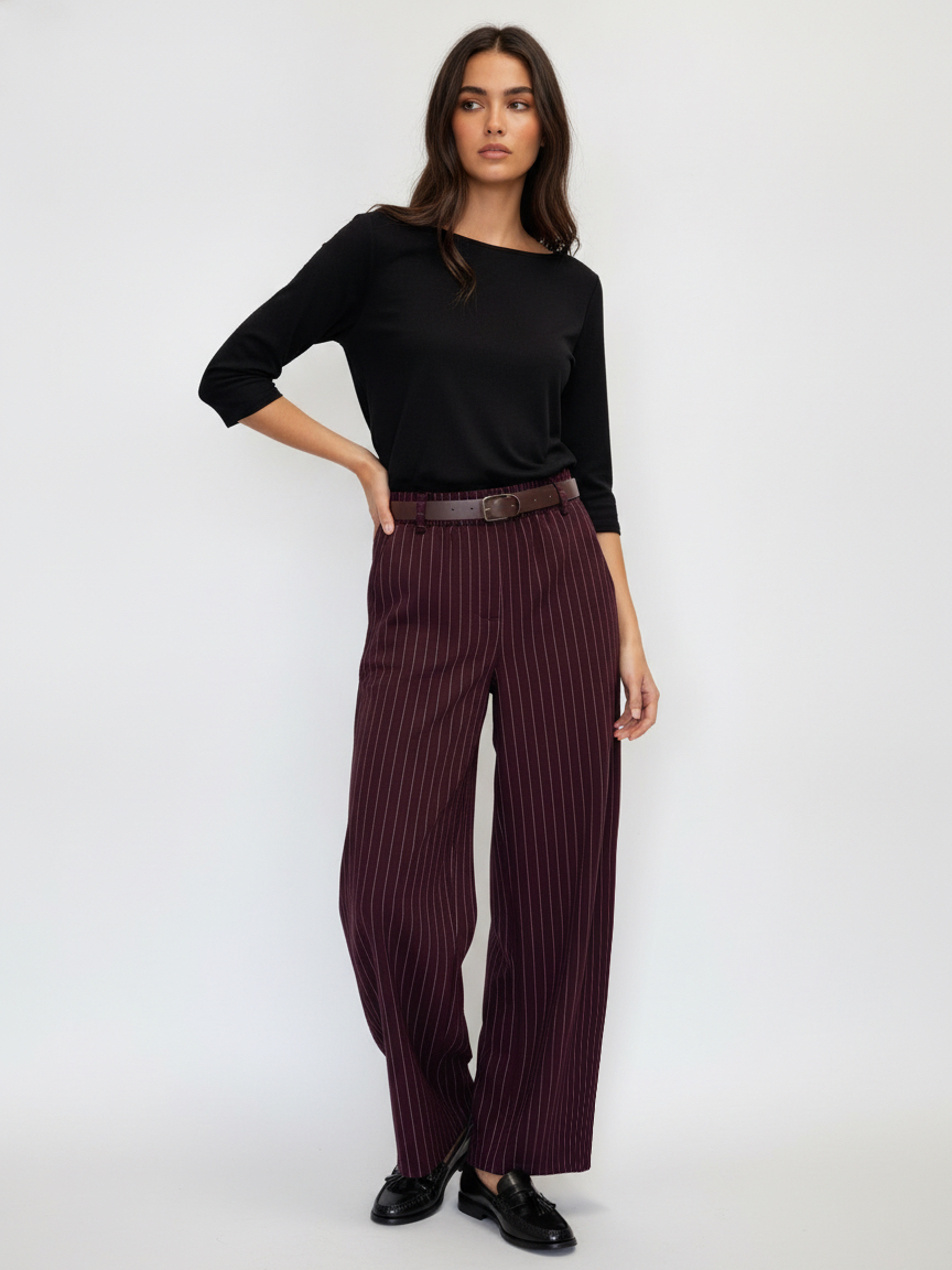 Nohavice Wide‑Leg s opaskom