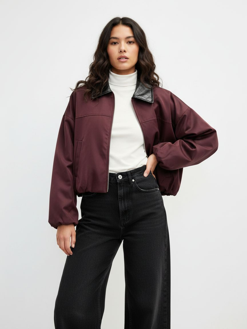Oversize bunda s golierom