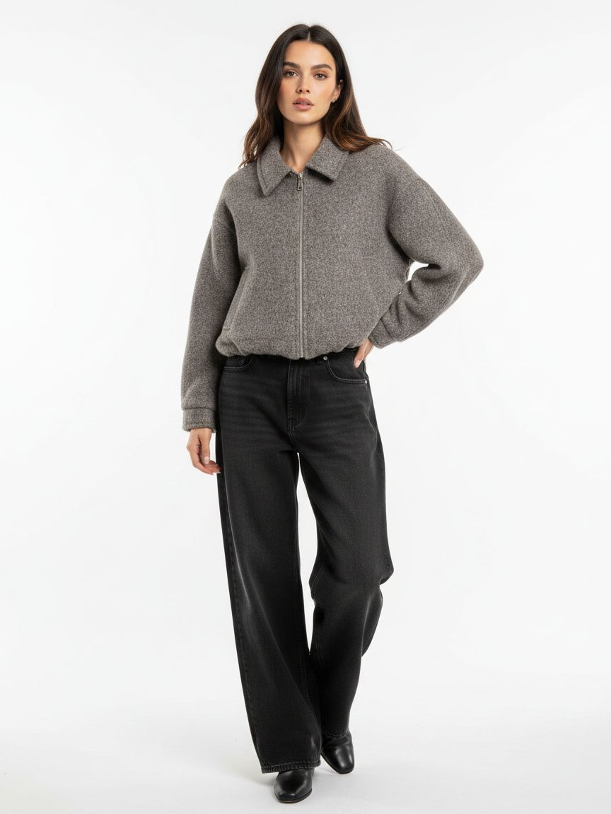 Bomber bunda s golierom