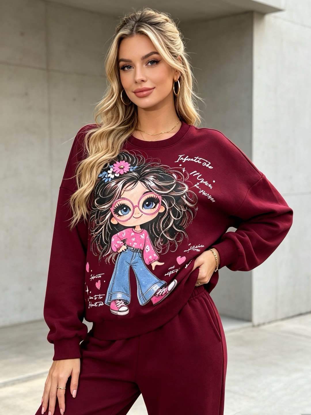 Oversize mikina s potlačou