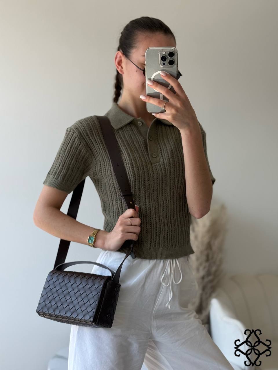Prepletaná crossbody kabelka