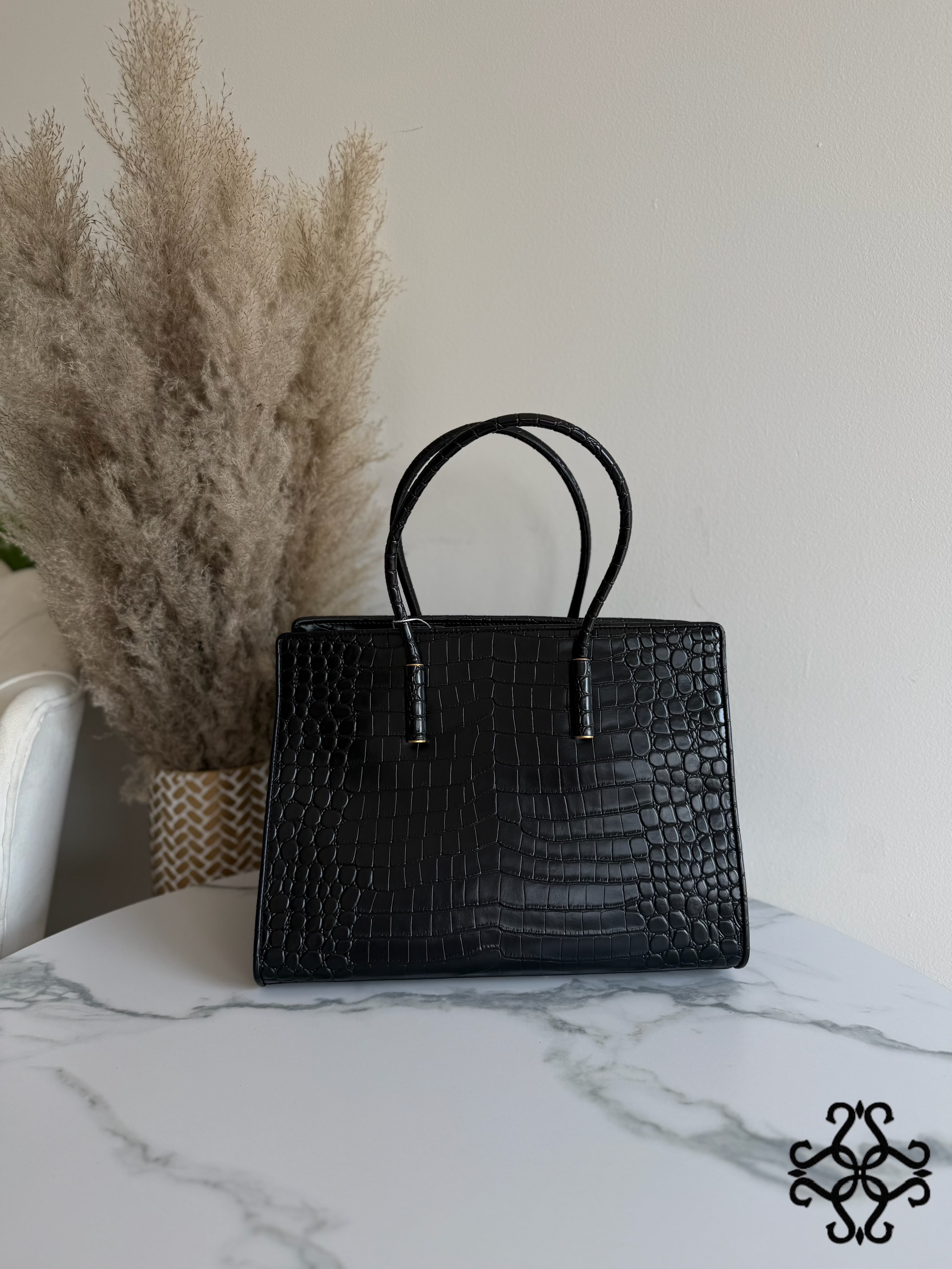 Kožená shopper taška Croco