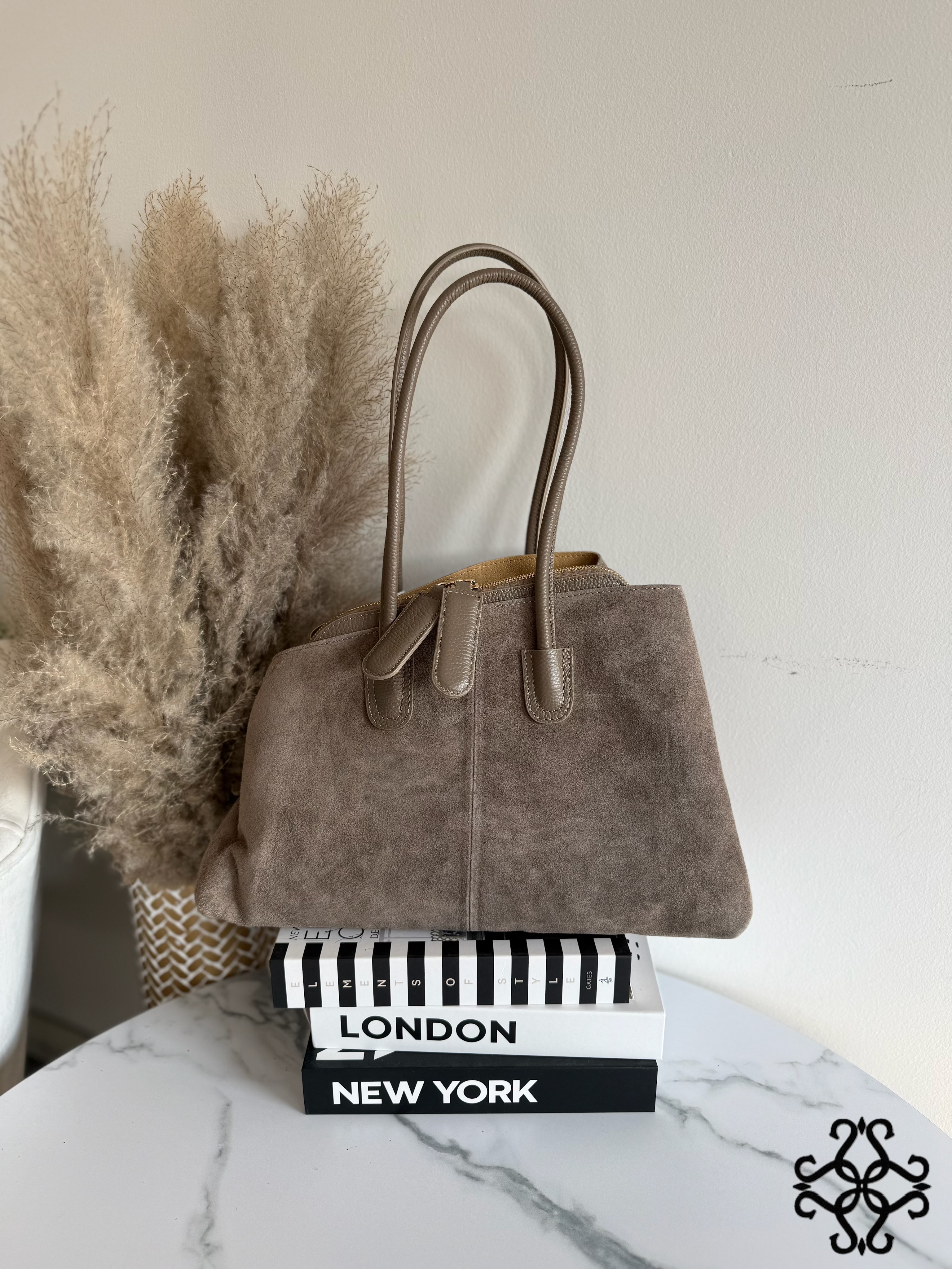 Semišová shopper taška