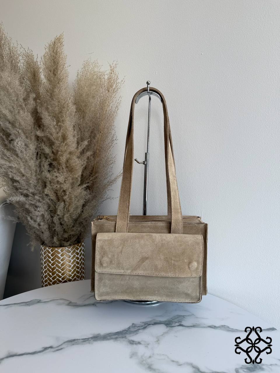 Semišová shopper taška