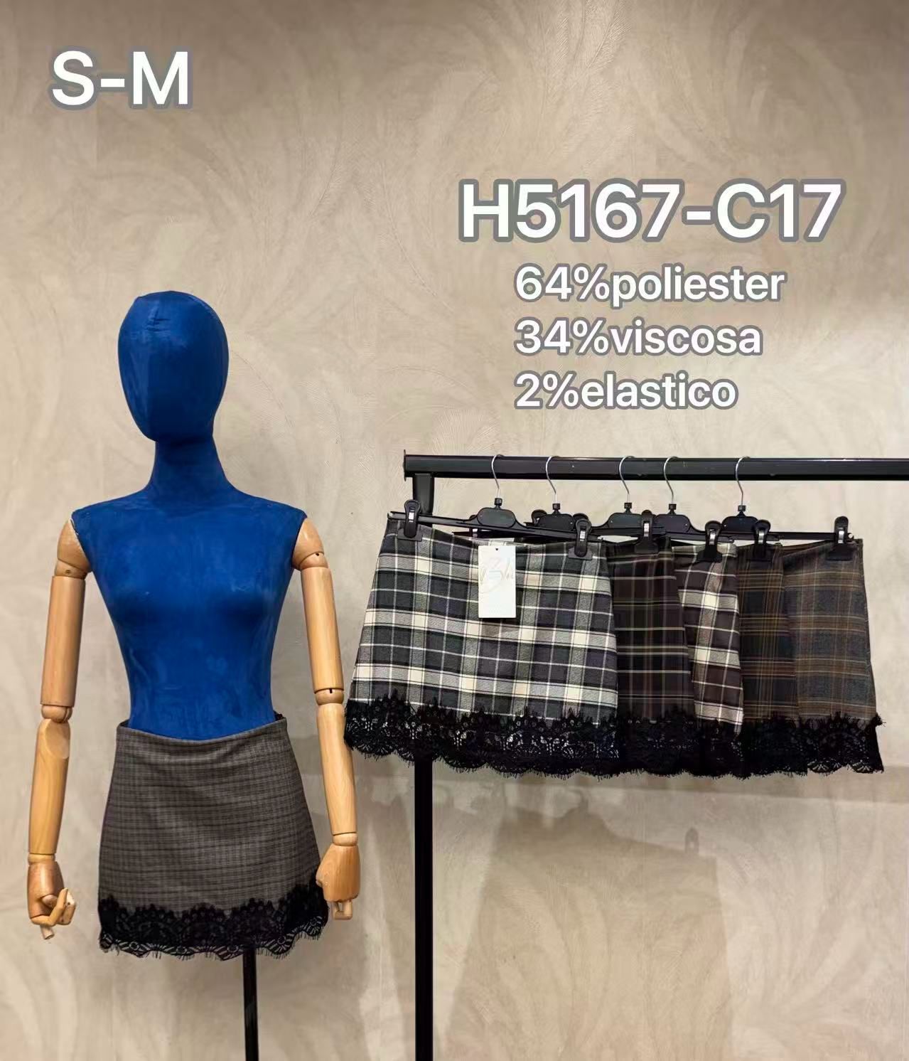 Mini sukňa A-line s čipkou