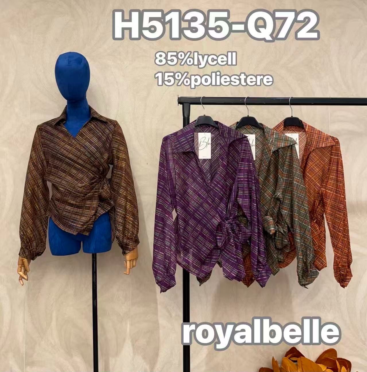 Zavinovacia blúzka s viazaním