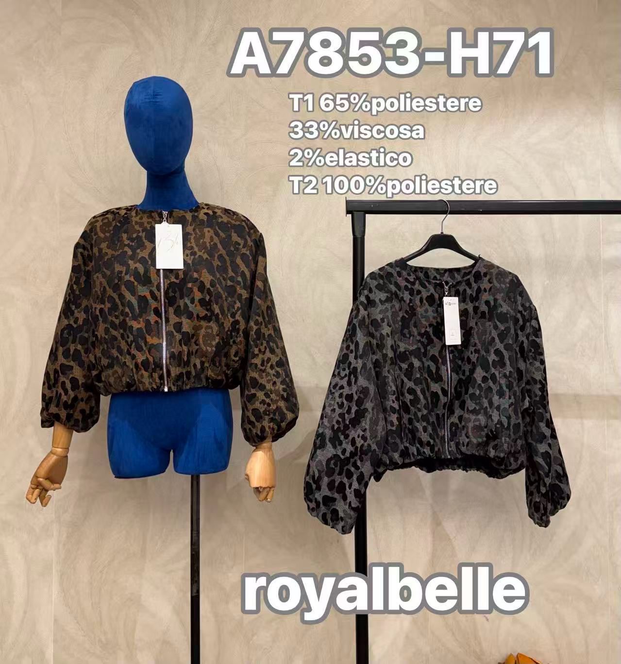 Krátka bomber bunda s leopardím vzorom