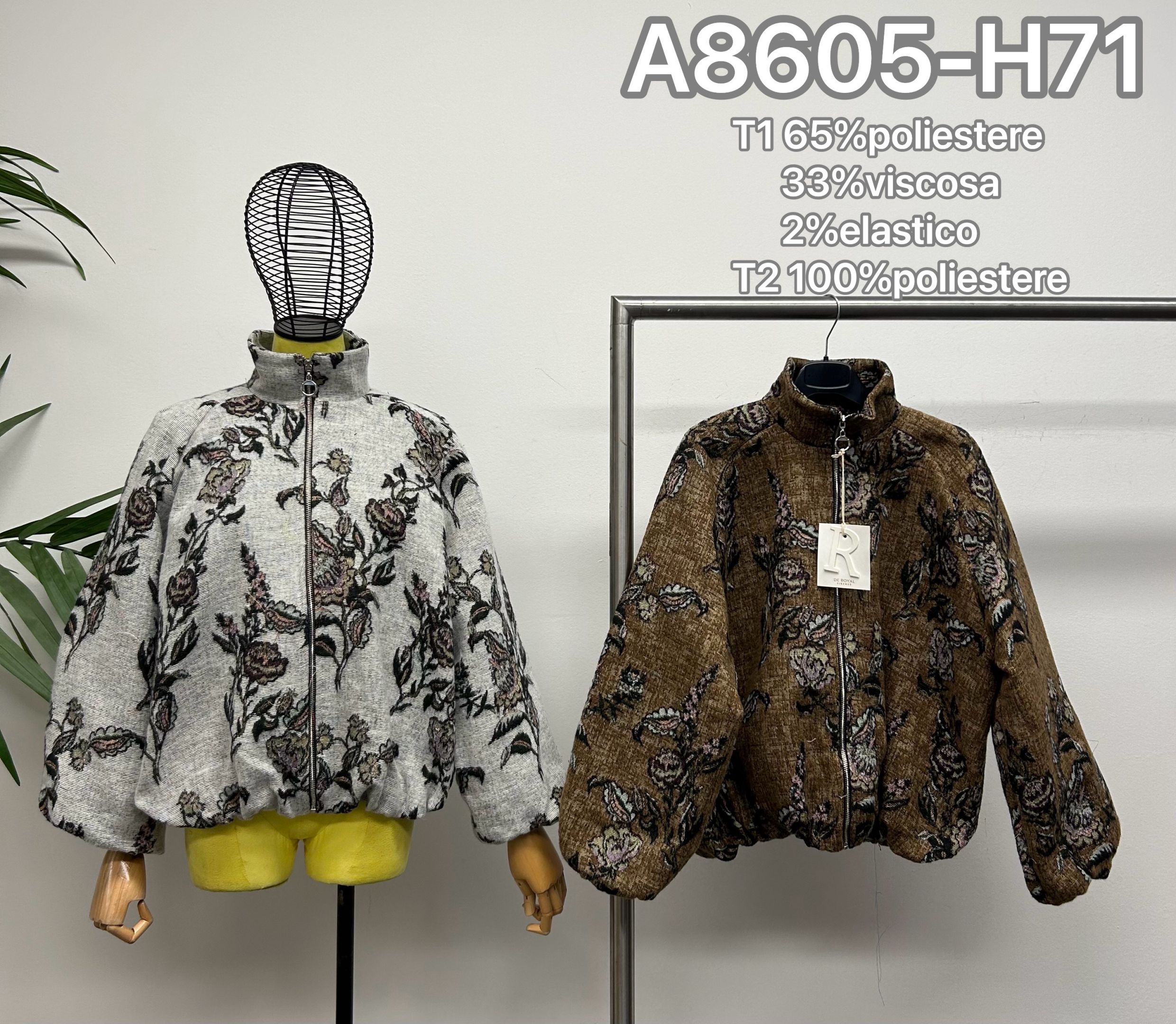 Oversize bomber bunda so stojatým golierom