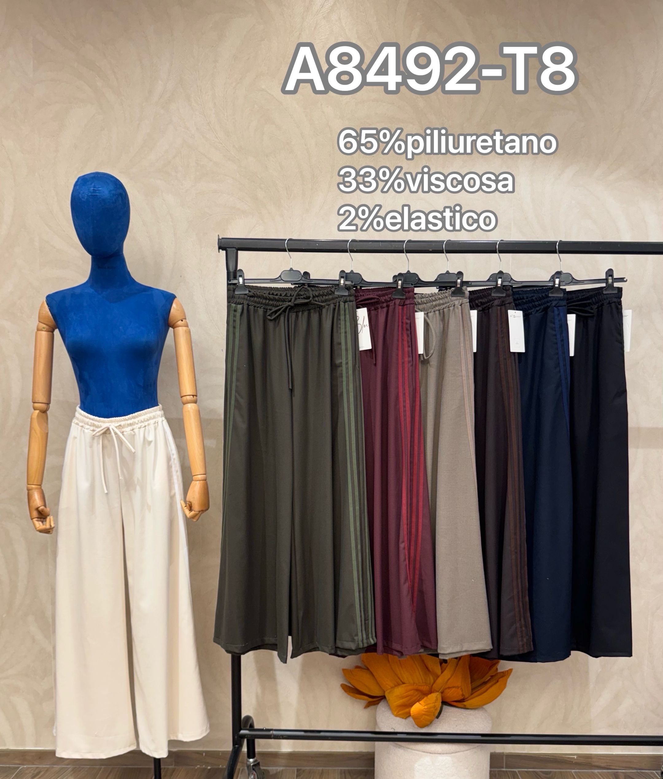 Nohavice Wide Leg s Prúžkom