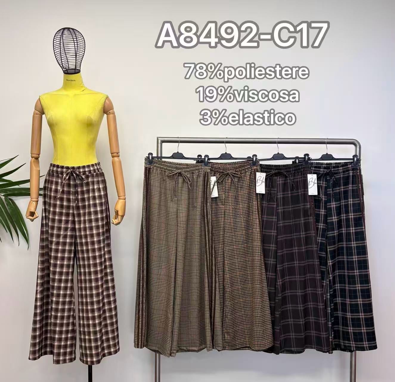 Nohavice Wide Leg v Károch