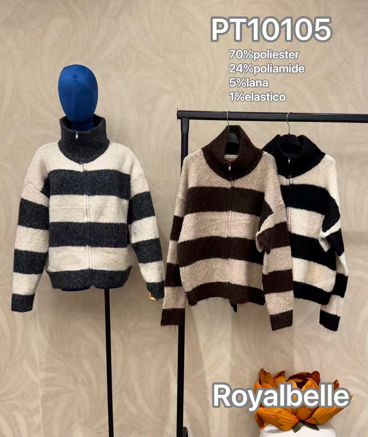 Oversize sveter s rolákom