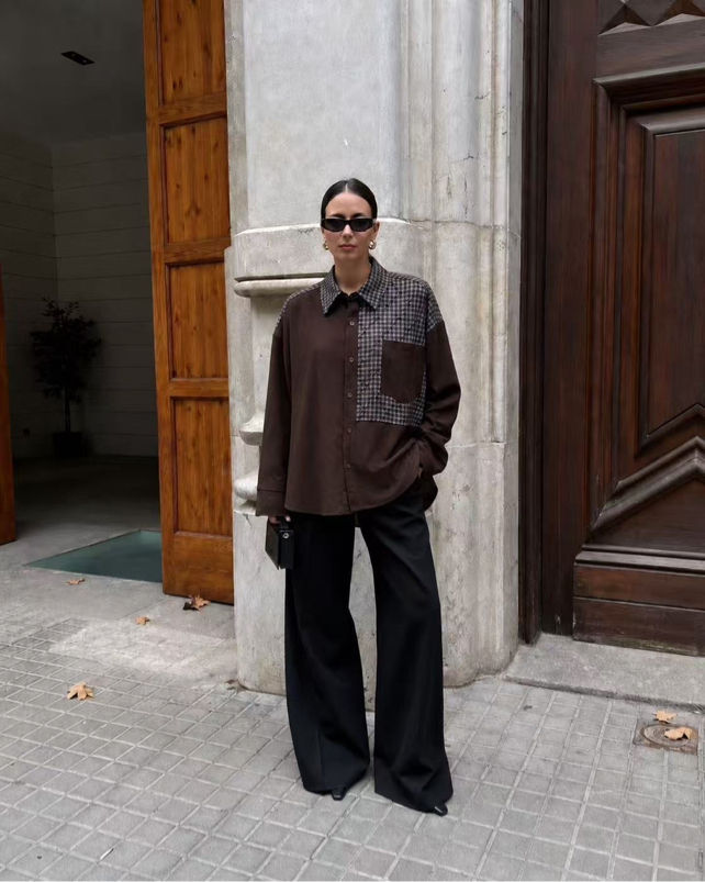 Oversize košeľa rovného strihu