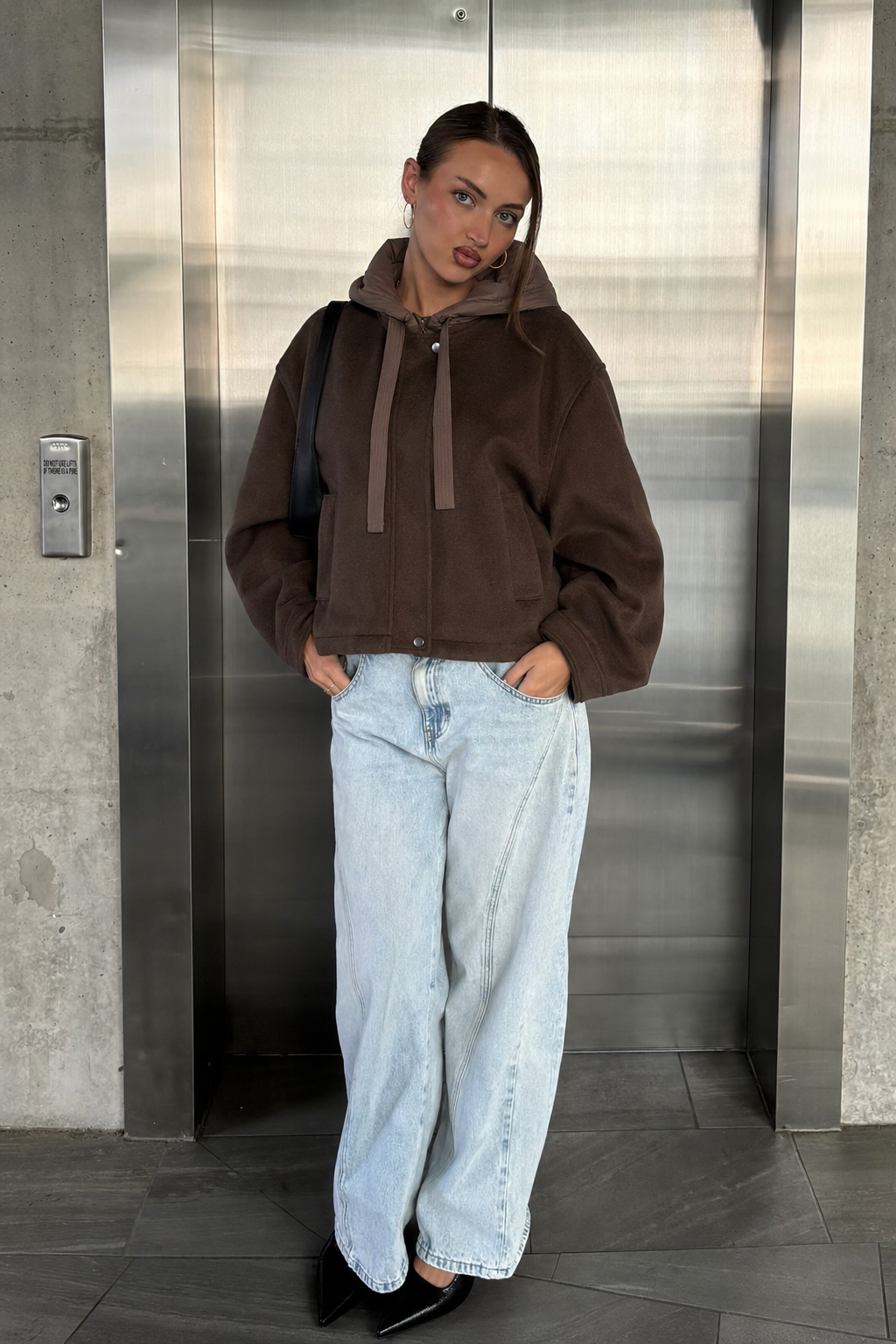 Oversize bunda s kapucňou