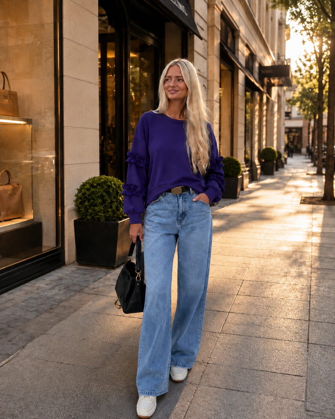 Oversize mikina s volánmi