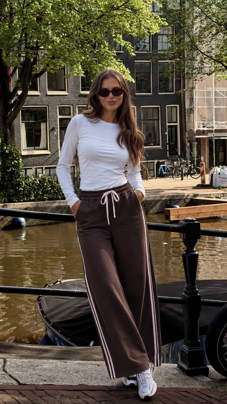 Nohavice Wide Leg s Šnúrkou