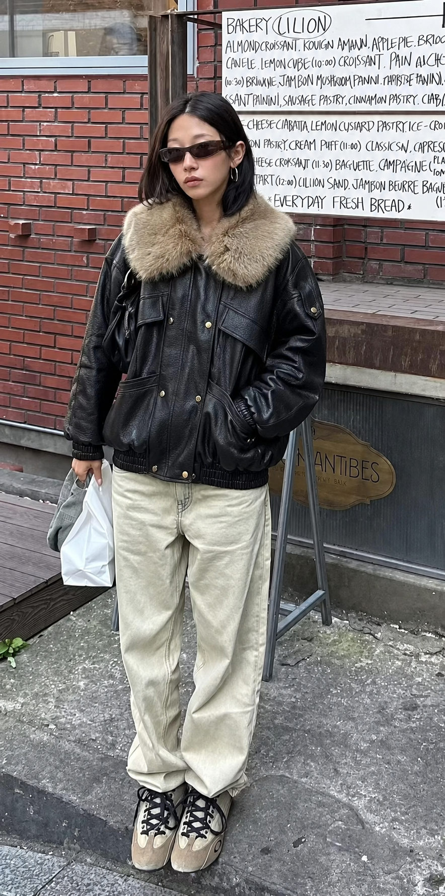 Oversize bomber bunda s golierom