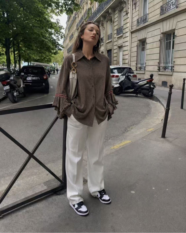 Voľná oversize košeľa