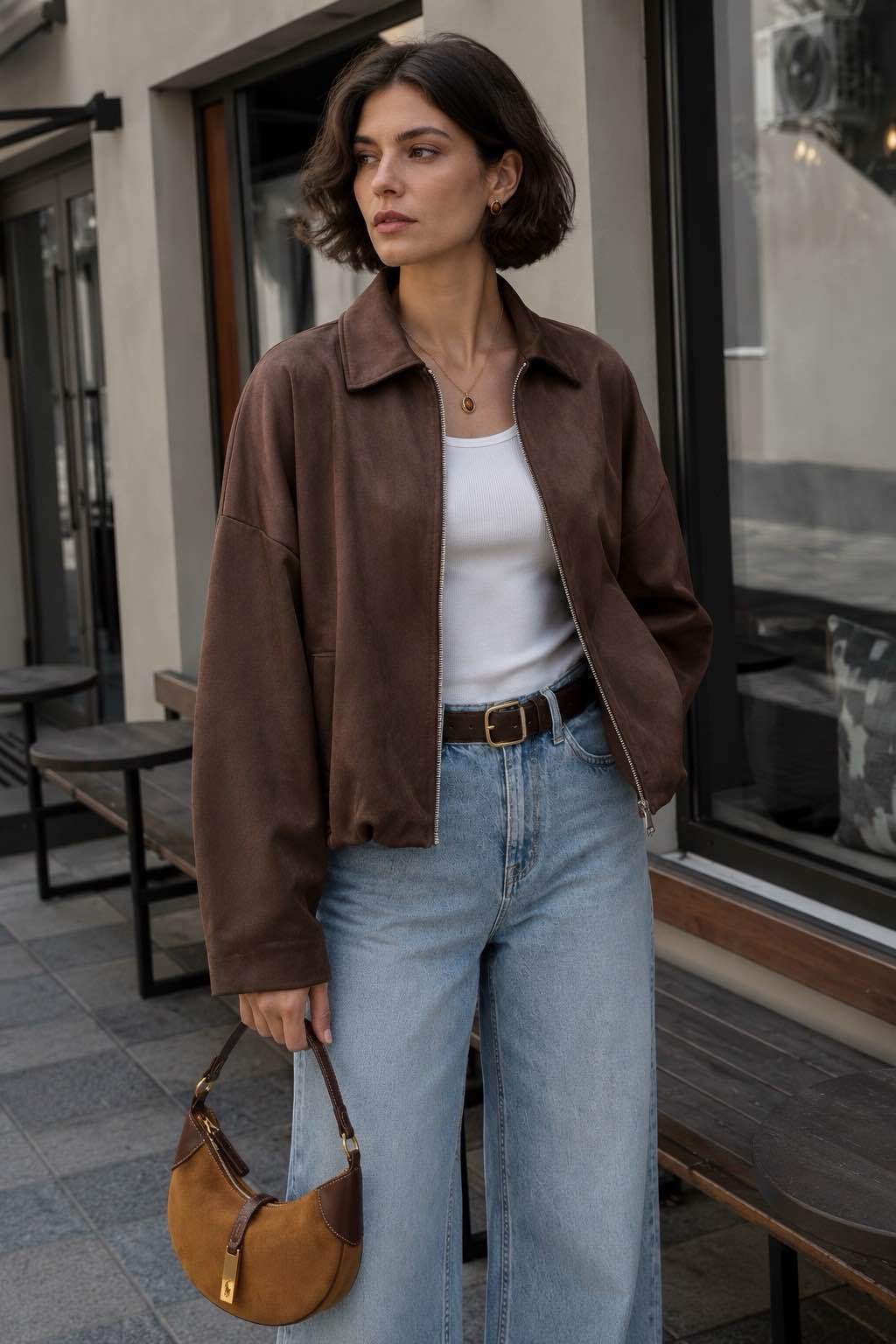 Oversize bunda s golierom