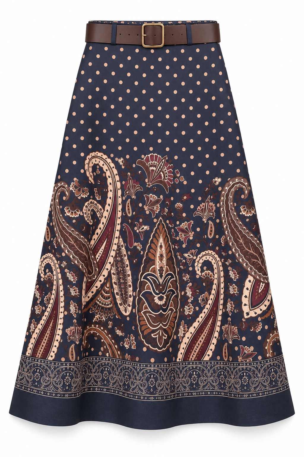 Maxi sukňa á‑line s paisley vzorom