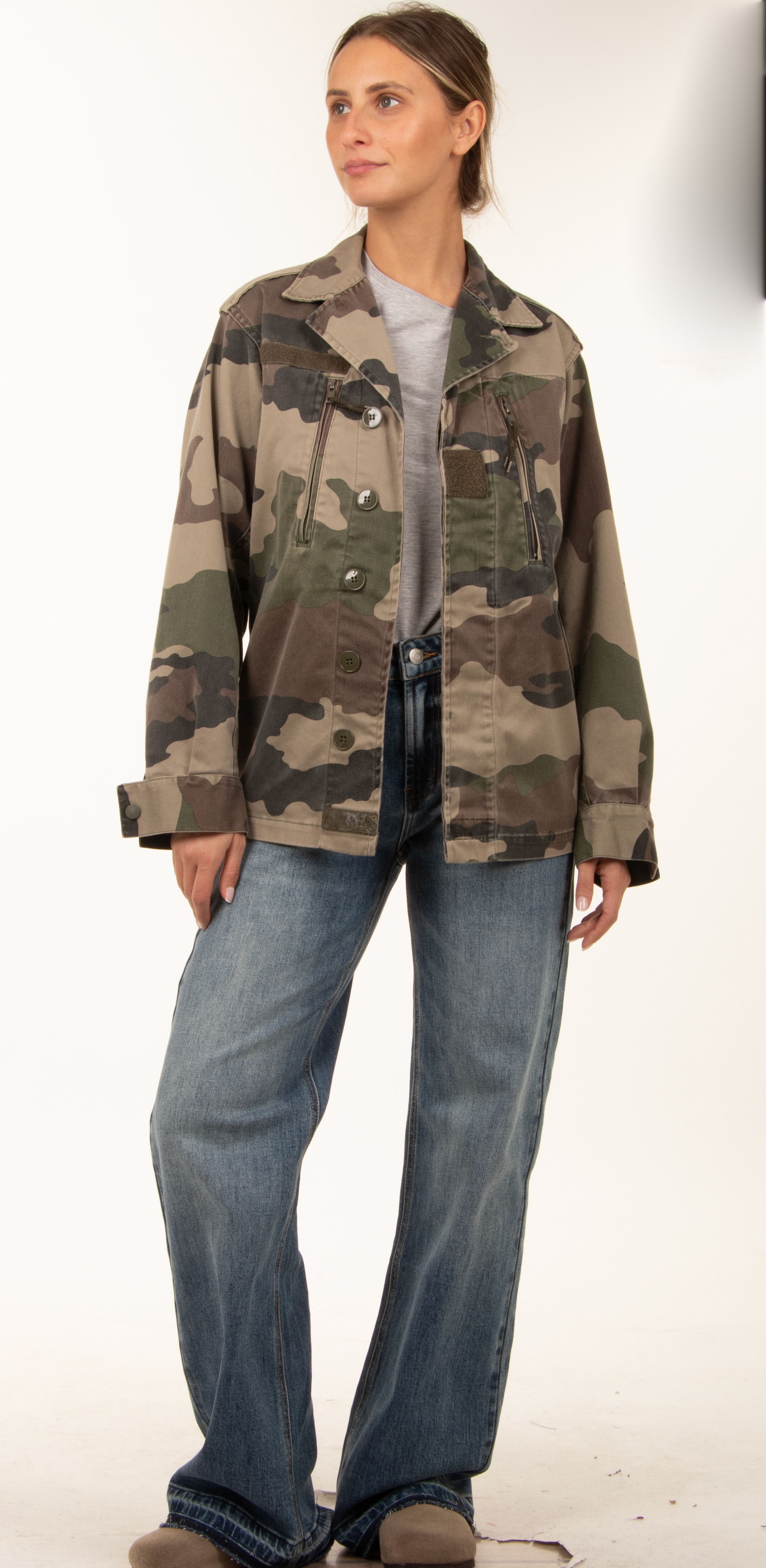 Overshirt s maskáčovým vzorom