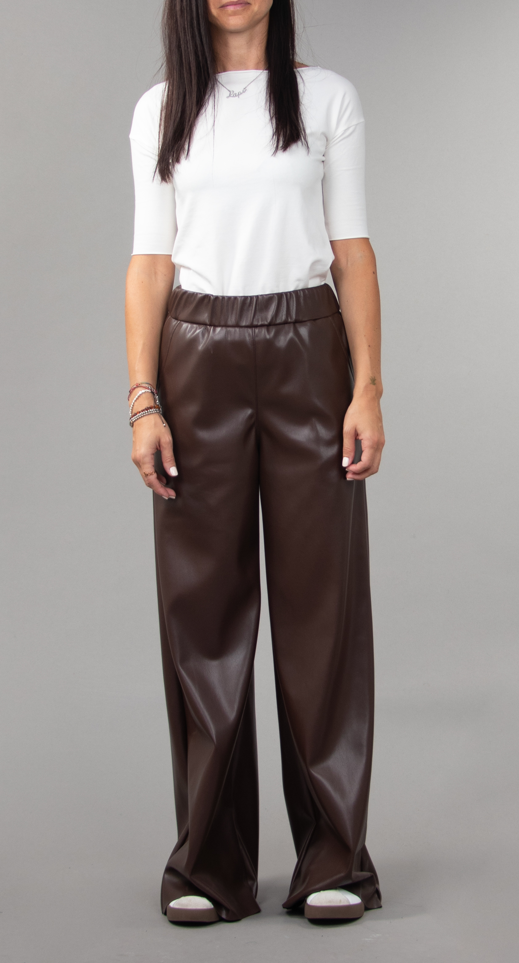 Nohavice Wide Leg s Elastickým Pásom