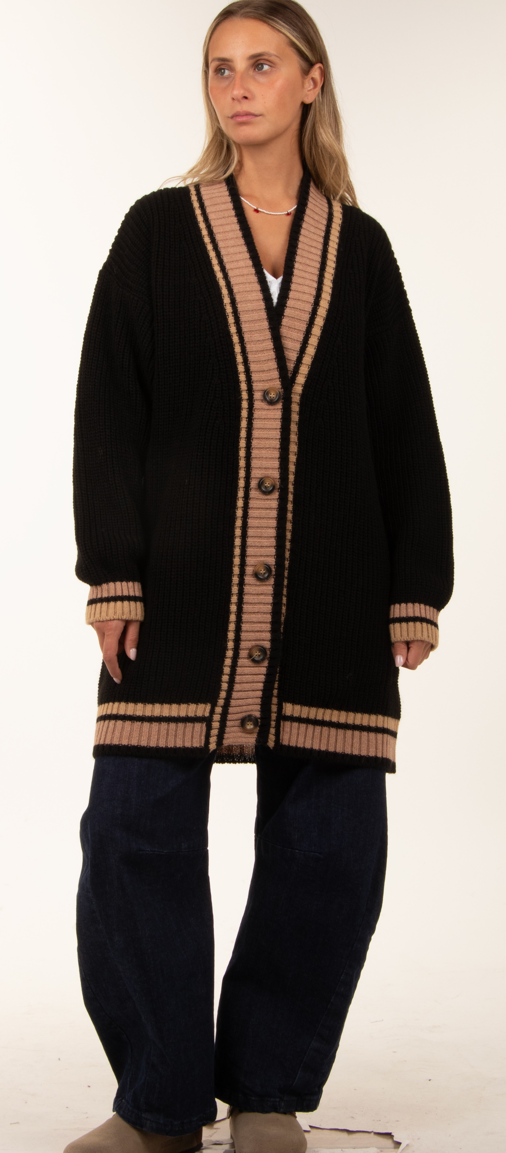 Oversized kardigán s vreckami