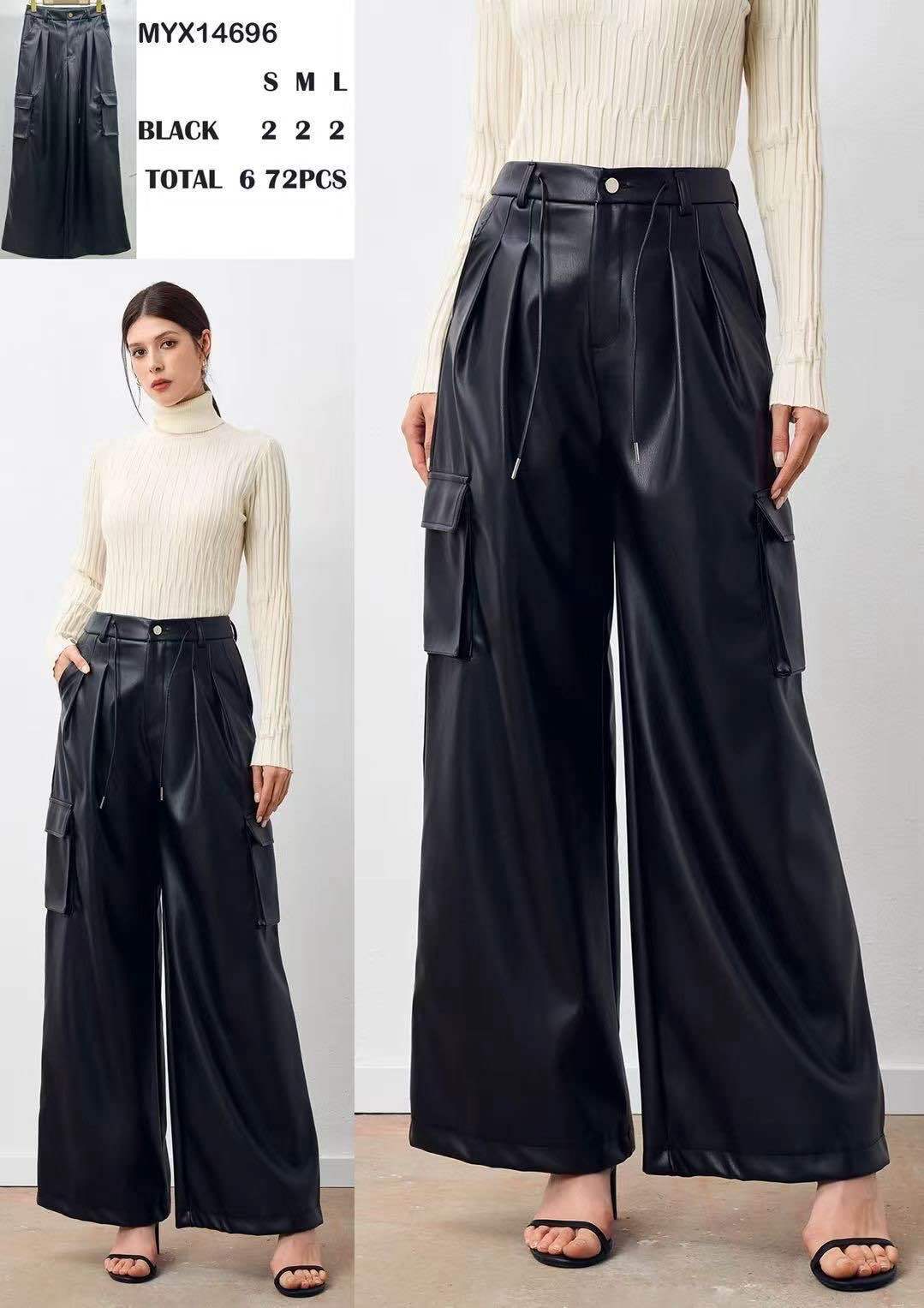 Wide Leg nohavice s plisovaním