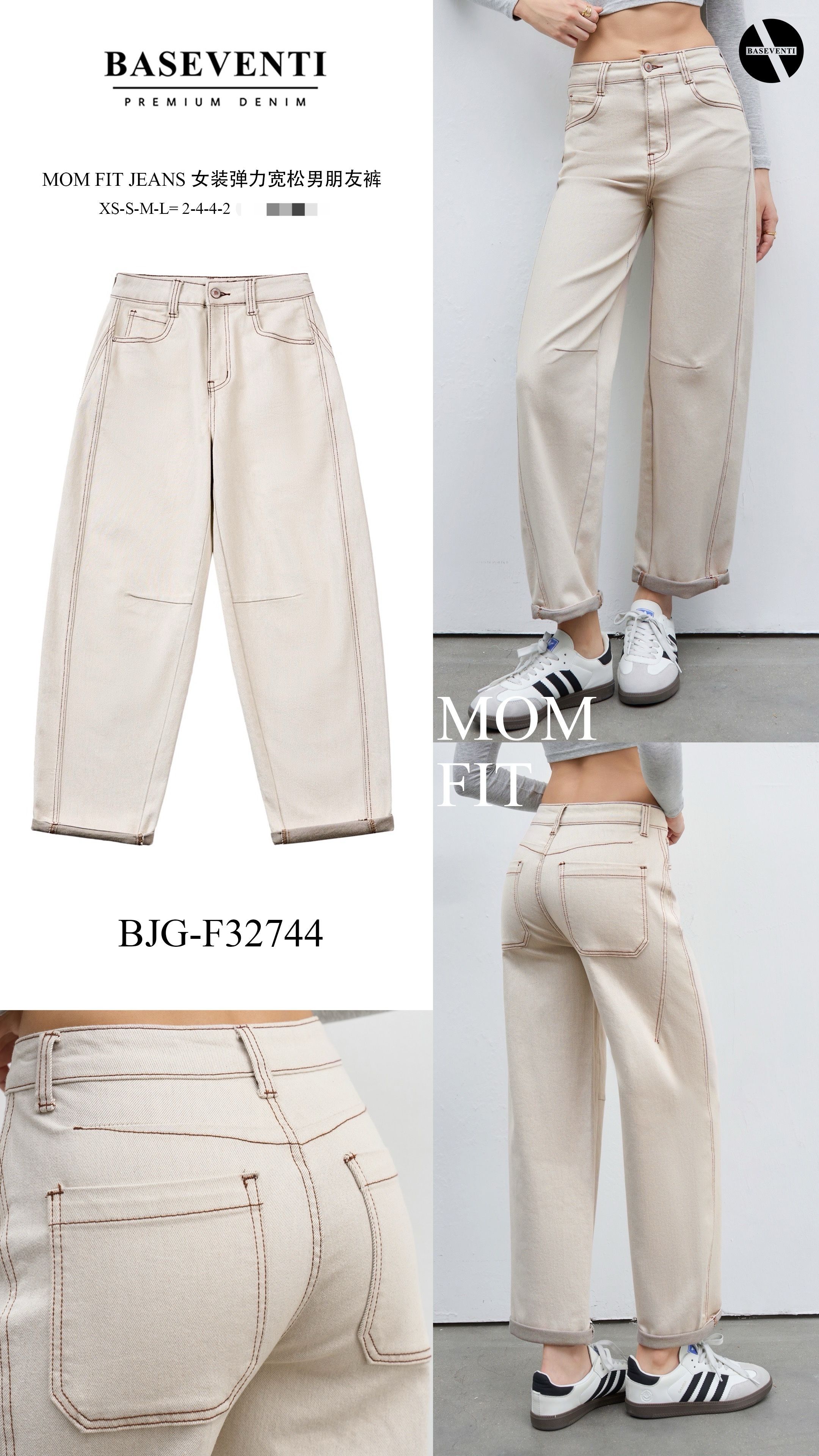 Mom fit nohavice po členky