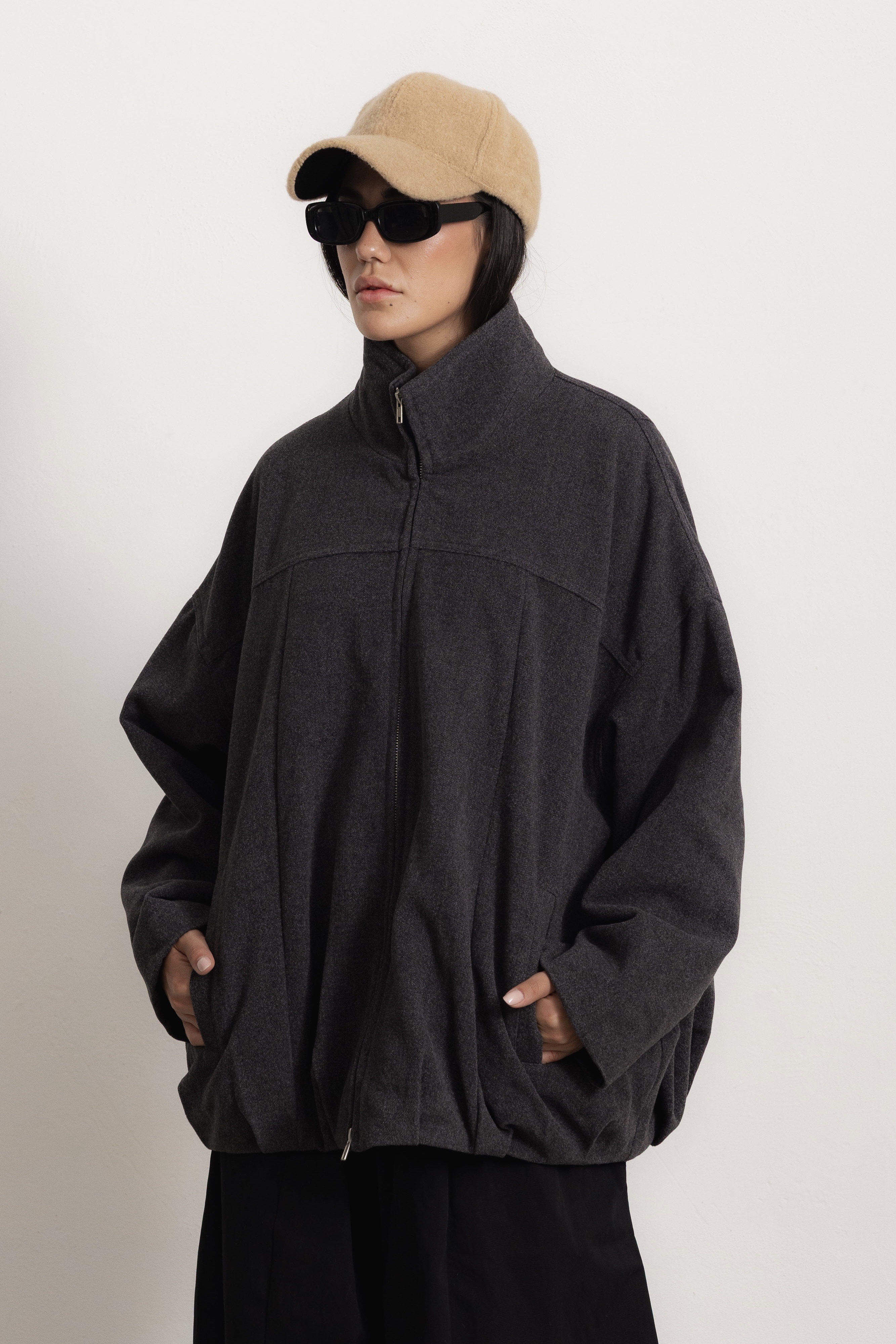 Oversize bunda s polorolákom