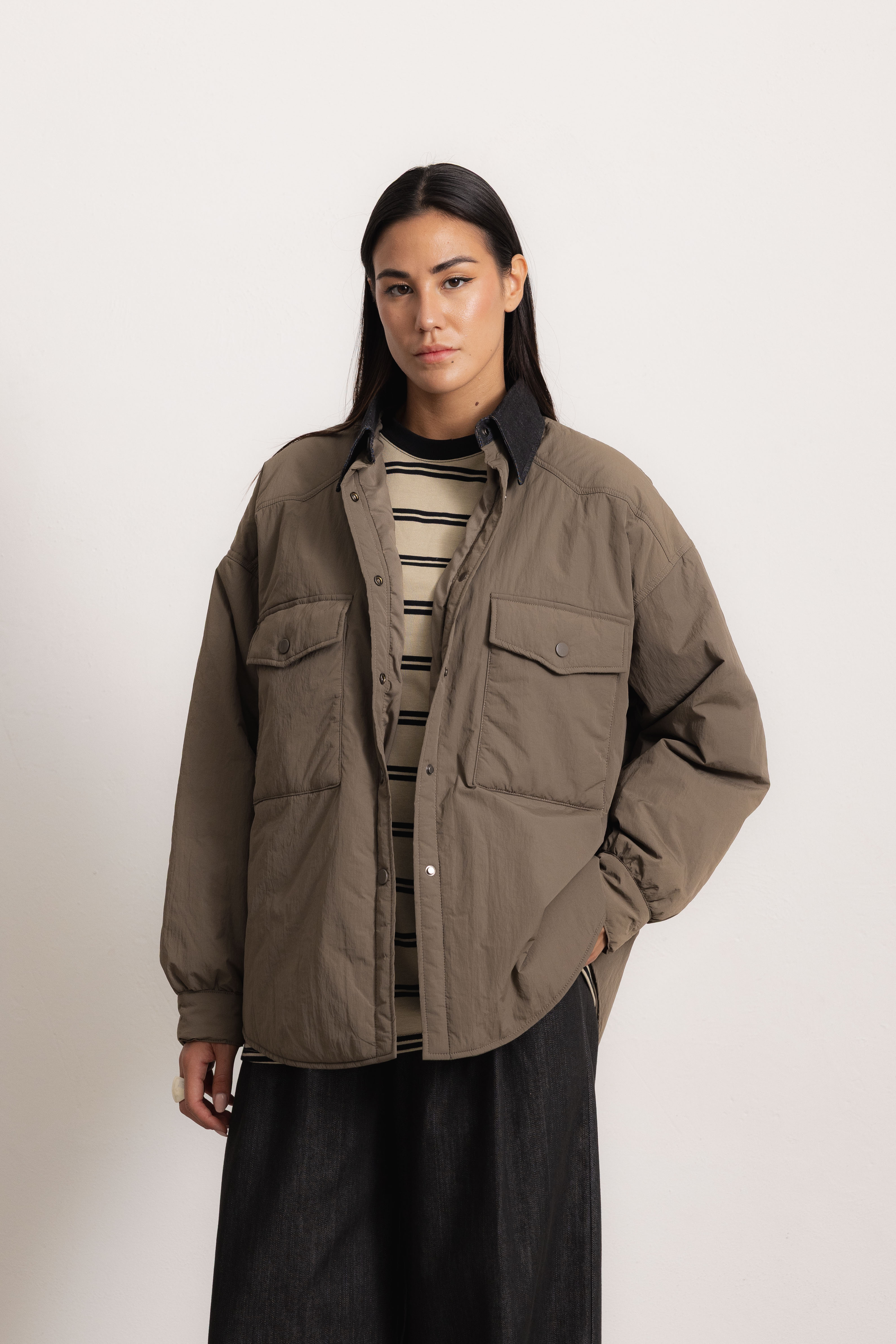 Oversize bunda s golierom