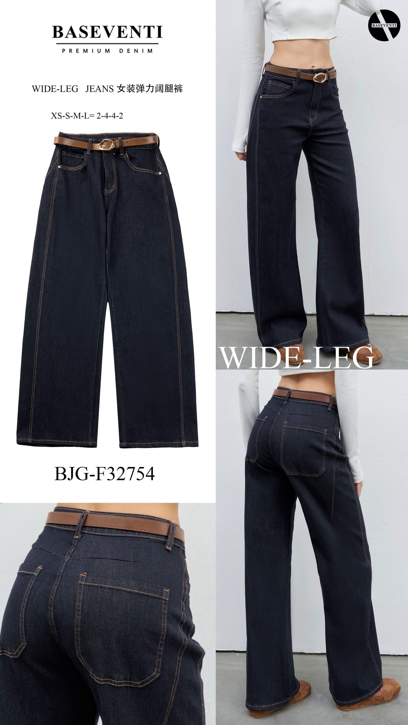 Rifle Wide Leg s Vysokým Pásom