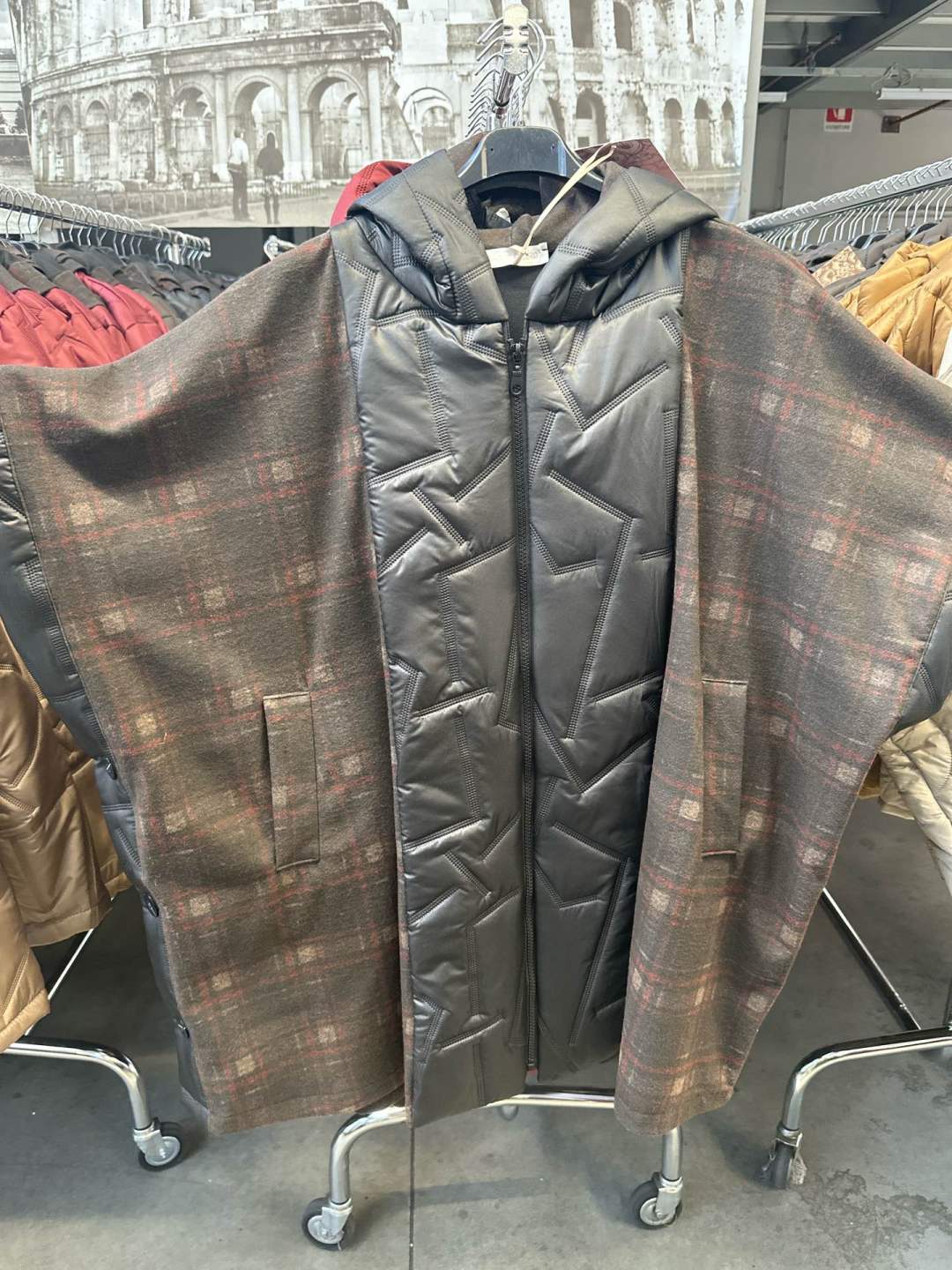 Oversize bunda s kapucňou