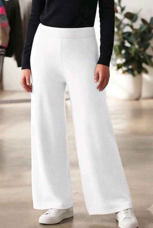 Nohavice Wide Leg s Elastickým Pásom