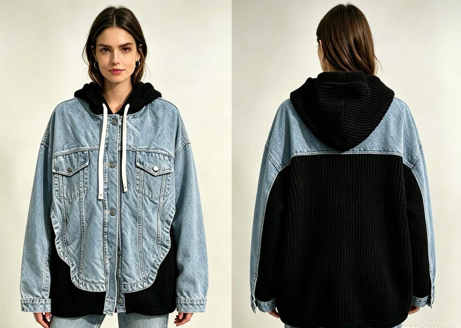 Oversize bunda s kapucňou