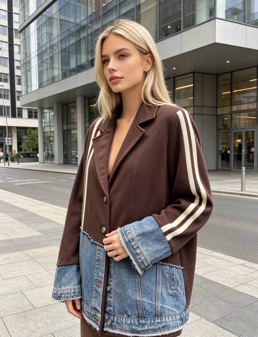 Oversize sako s klopovým golierom