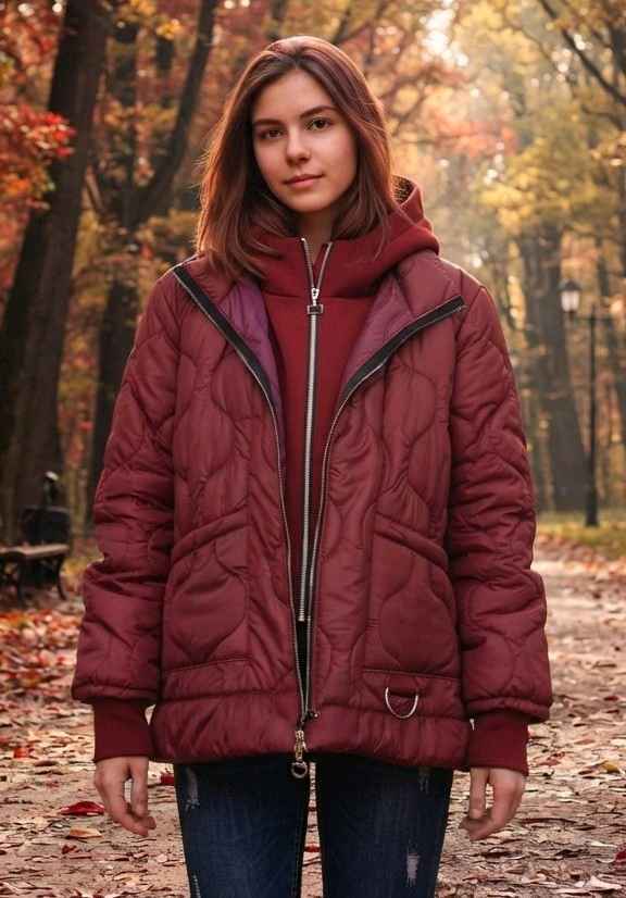 Prešívaná bunda s kapucňou