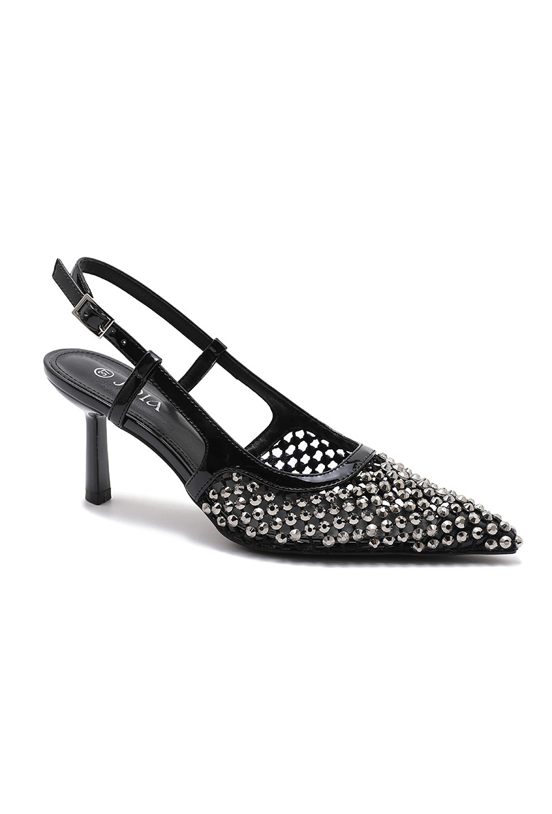 Slingback lodičky s kryštálikmi